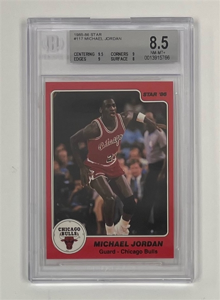 Michael Jordan 1985-86 Star #117 Card BGS NM-MT+ 8.5