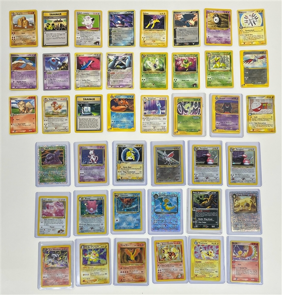 Collection of 42 Rare Pokemon Cards w/ 19 Holo & Reverse Holo Cards