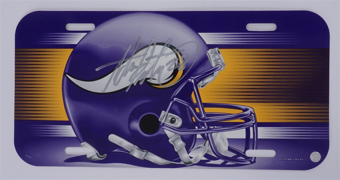 Adrian Peterson Autographed Minnesota Vikings License Plate Beckett