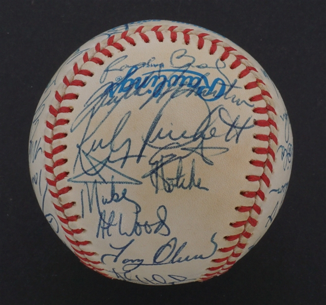 1986 Minnesota Twins Team Signed OAL Baseball w/ Kirby Puckett Beckett LOA