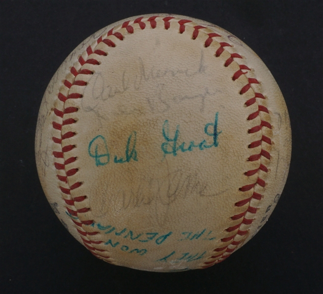 1964 St. Louis Cardinals Team Signed Baseball w/ Stan Musial   Beckett LOA