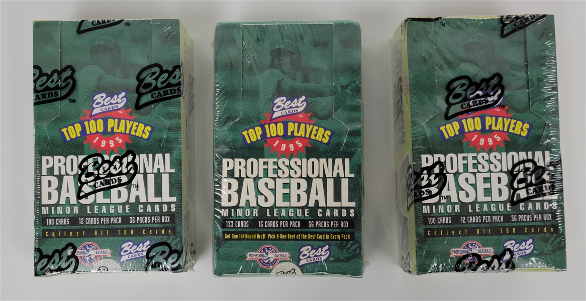 Lot of 3 Factory Sealed Baseball Card Boxes