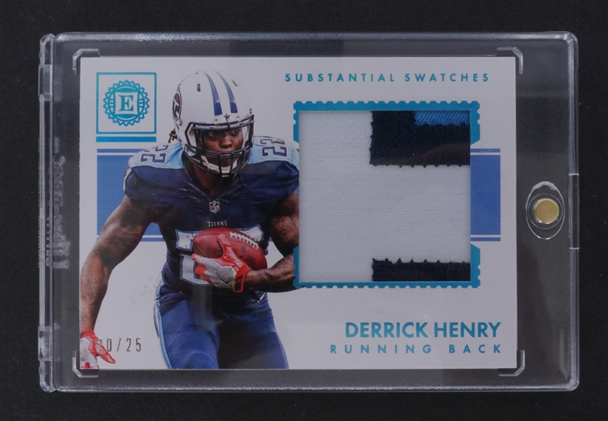 Derrick Henry 2017 Panini Encased Substantial Swatches Jersey Patch LE #20/25