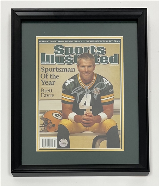 Brett Favre Autographed & Framed Sports Illustrated Cover