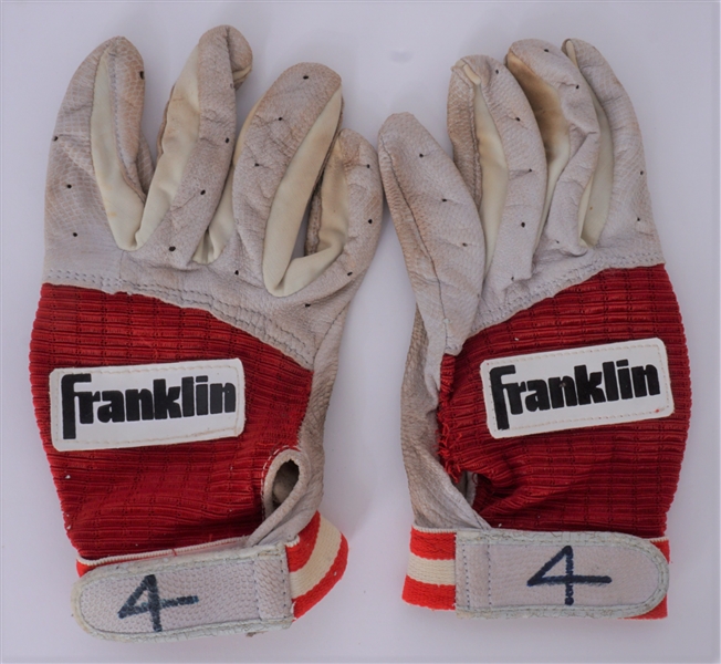 Steve Lombardozzi Minnesota Twins Game Used & Autographed Batting Gloves