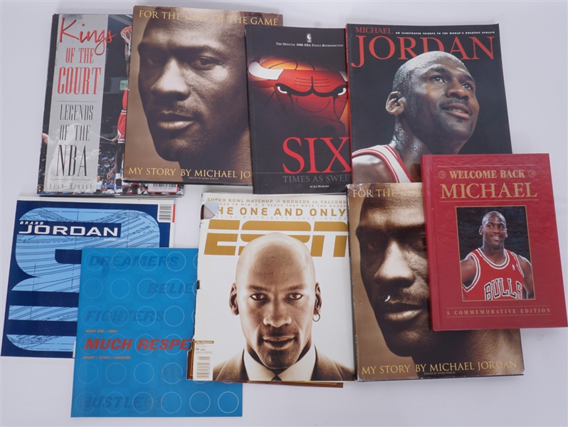 Lot of 9 Michael Jordan Books & Magazines