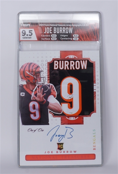 Joe Burrow Autographed 24x44 2020 Panini National Treasures Jersey #JB-001 HGA 9.5 Replica Card RARE 1 of 1