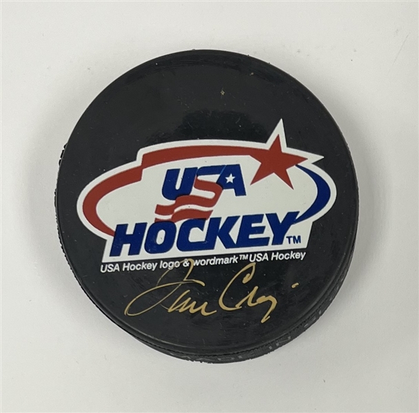 Jim Craig Autographed USA Hockey Puck
