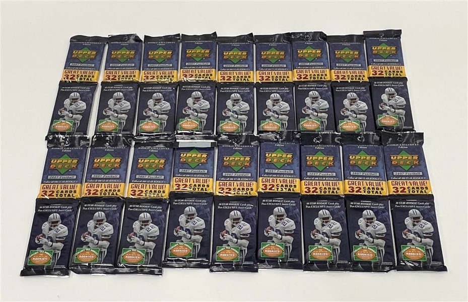 Lot of 18 Factory Sealed 2007 Upper Deck Football Double Value Packs