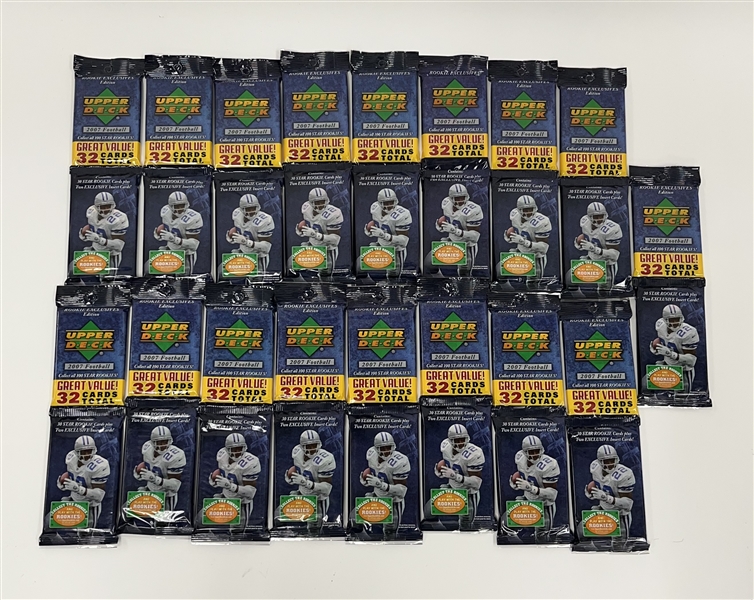 Lot of 17 Factory Sealed 2007 Upper Deck Football Double Value Packs