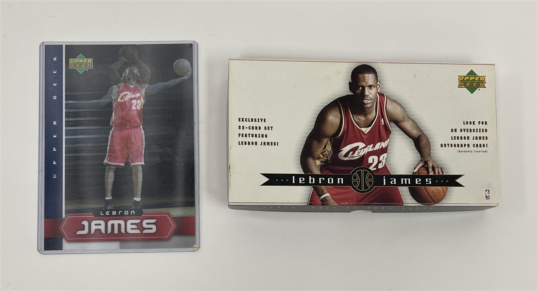 LeBron James 2003-04 Upper Deck Exclusive 32-Card Rookie Box Set & Oversized Hologram Card