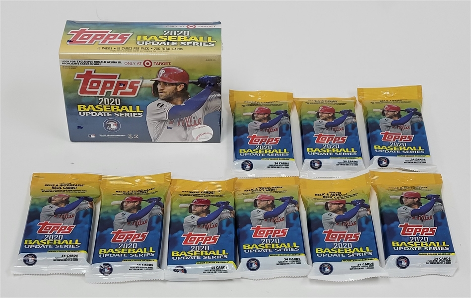 Collection of Factory Sealed/Unopened 2020 Topps Baseball Update Series Mega Boxes & Value Packs