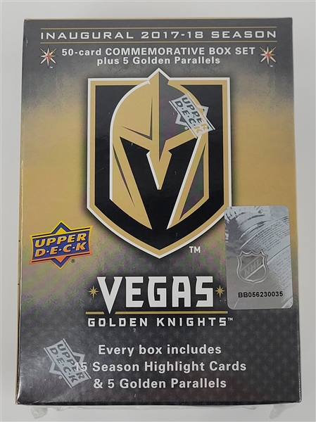 Factory Sealed Vegas Golden Knights Inaugural 2017-18 Season Upper Deck Commemorative Box Set