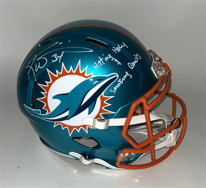 Ricky Williams Autographed & Inscribed Miami Dolphins Full Size Replica Helmet