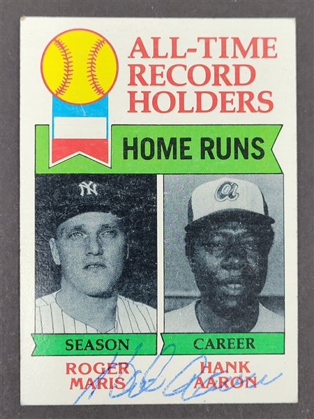 Hank Aaron Autographed 1979 Topps Baseball Card w/ Beckett LOA
