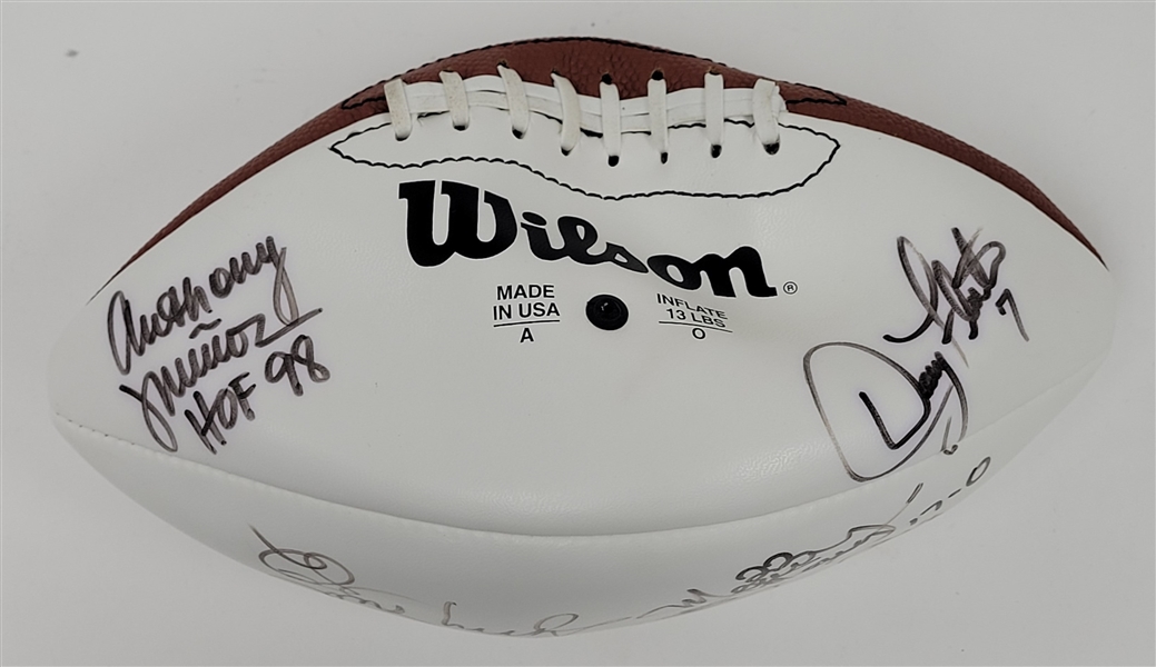 NFL Hall of Famers & Stars Autographed Football w/ Doug Flutie Beckett LOA  