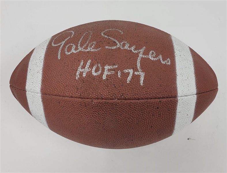Gale Sayers Autographed & HOF Inscribed Football w/ Beckett LOA