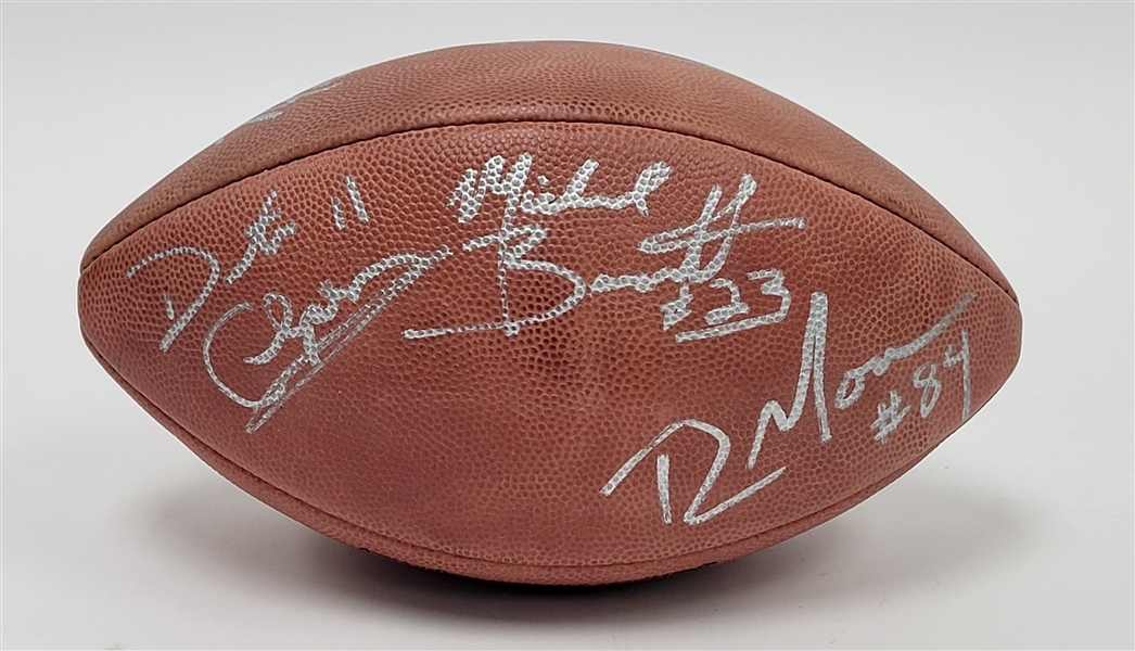 Minnesota Vikings Autographed Football - 5 Signatures w/ Randy Moss Beckett LOA