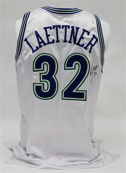 Christian Laettner 1992-93 Minnesota Timberwolves Game Issued & Autographed Jersey w/ Beckett LOA