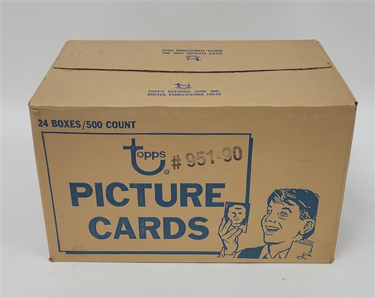 Factory Sealed 1990 Topps Baseball Vending Case - 24 Boxes/500 Cards