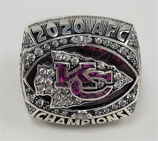 Kansas City Chiefs 2020 AFC Champions Ring w/ Box Staffer