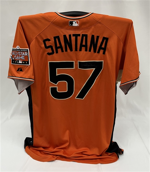Johan Santana 2007 All-Star Game Used & Autographed BP Jersey MLB