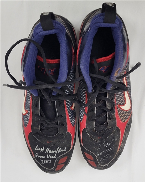 Torii Hunter 2007 Game Used & Autographed Cleats *Last Pair Worn in 2007*