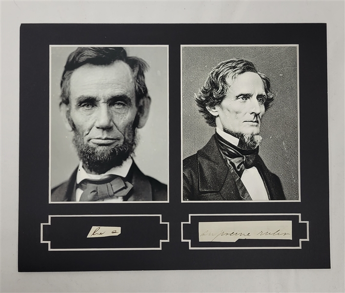 Abraham Lincoln Authentic Handwritten Words Matted 8x10 PSA/DNA