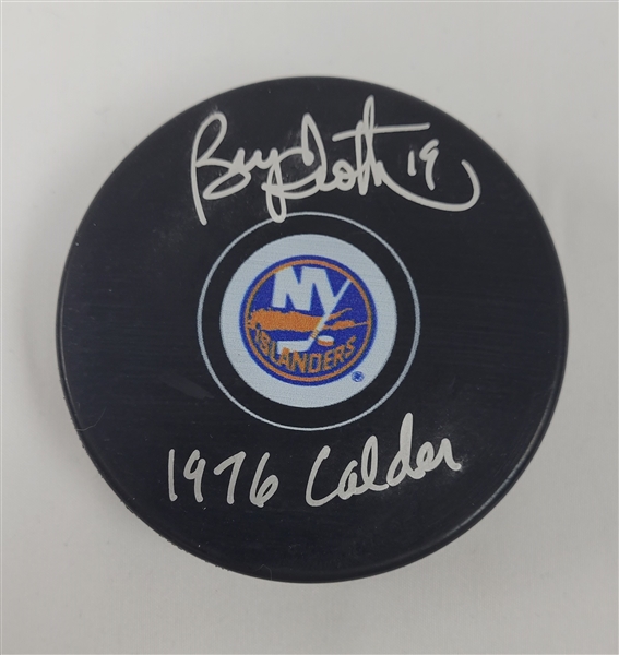 Bryan Trottier Autographed & Inscribed New York Islanders Hockey Puck