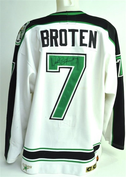 Neal Broten 1991-92 Minnesota North Stars Game Used & Autographed Jersey w/Provenance