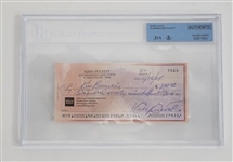 Kirby Puckett Signed Personal Check #7344 w/ BGS 10 Gem Mint Signature