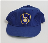 Robin Yount c. 1992-93 Milwaukee Brewers Game Used Hat w/ Dave Miedema LOA