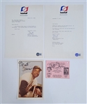Monte Irvin Autographed Lot of 4 Beckett