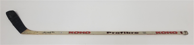 Larry Murphy Game Used & Autographed Hockey Stick PSA/DNA