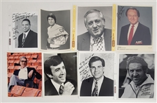 Lot of 23 Sports Announcers, Writers, & Executives Autographed 8x10 Photos w/ Letter of Provenance