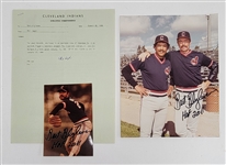 1984 Bert Blyleven Cleveland Indians Signed Contract Addendum and Photo (2) Lot w/Blyleven Signed Letter of Provenance 