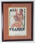 Muhammad Ali & Joe Frazier Dual Autographed & Framed LeRoy Neiman 1975 Fight Poster w/ Beckett LOA
