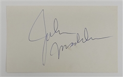 John Madden Autographed Index Card w/ Beckett LOA