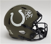 Peyton Manning Autographed Indianapolis Colts "Salute To Service" Full Size Replica Helmet