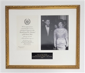 Framed John F. Kennedy 1961 Inauguration Invitation