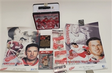 Detroit Red Wings Collection w/ Autographed Lunch Box & Replica Rings