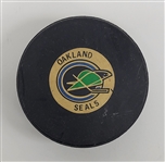 Oakland Seals Game Used Hockey Puck