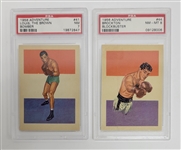 1956 Gum Inc. Adventure Card Set w/ Rocky Marciano Brockton PSA 8