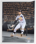 Bert Blyleven Signed “In His Words” Career Reflection 16x20 Photo Limited 14/28 w/Blyleven Signed Letter of Provenance