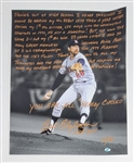Bert Blyleven Signed “In His Words” Career Reflection 16x20 Photo Limited 15/28 w/Blyleven Signed Letter of Provenance