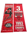 Chicago Bulls NBA Finals Champions & Eastern Division Title Banners 