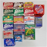 Lot of 17 Baseball Card Boxes - Some Factory Sealed