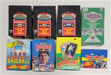 Lot of 8 Baseball Card Boxes - 1 Factory Sealed
