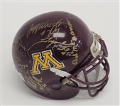 Minnesota Gophers Legends Autographed Mini Football Helmet w/ 9 Signatures Including Bud Grant Beckett LOA