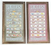 Lot of (2) 1928 Framed Players Cigarette Card Set Displays